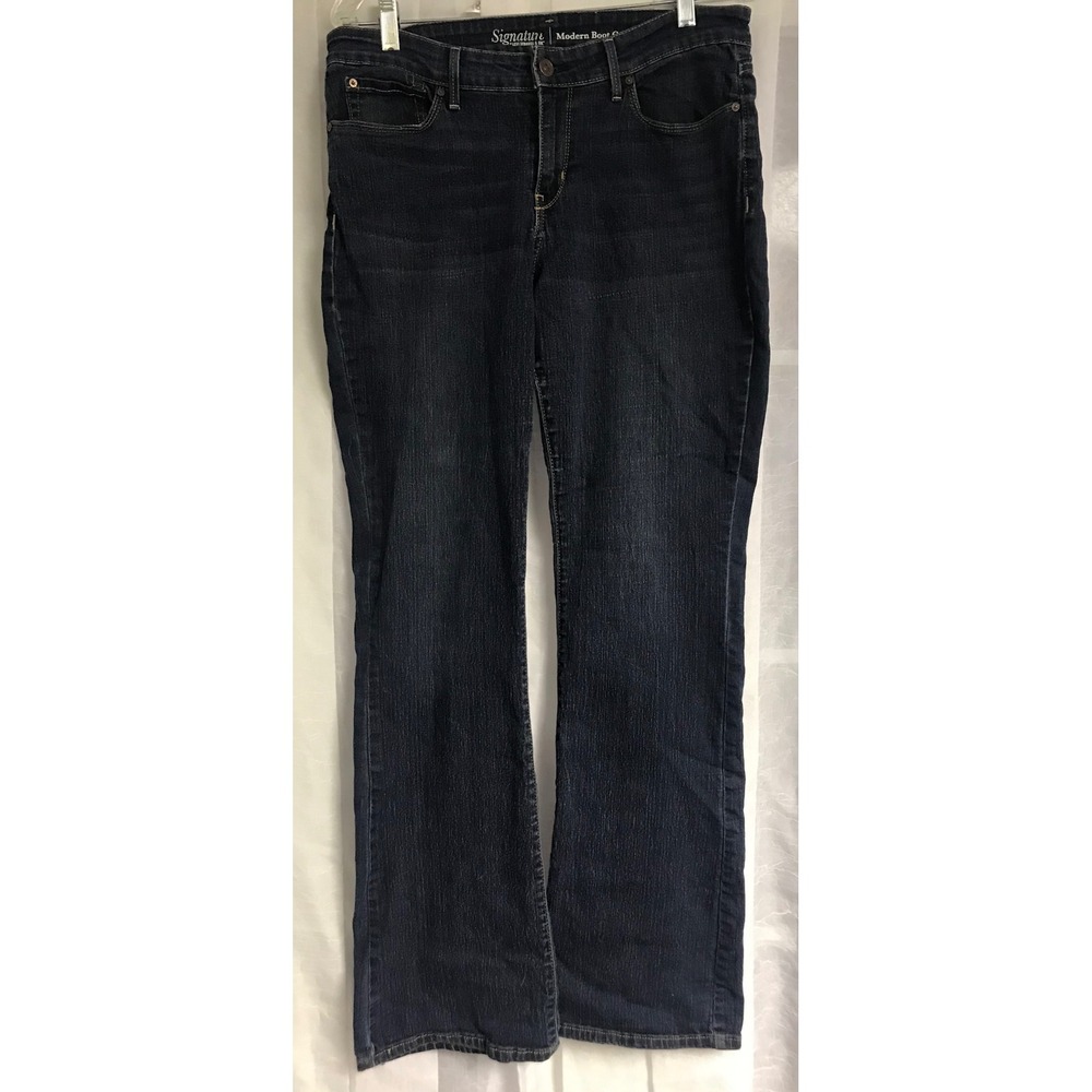Signature by Levi Strauss Womens‎ Modern Boot Cut Jeans Dark Wash 10L W30 L34